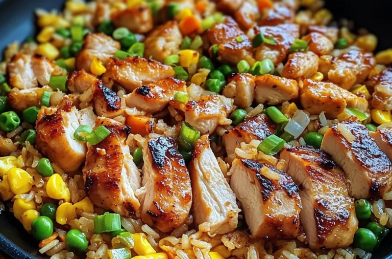 Epic Garlic Soy Chicken Fried Rice Skillet