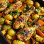 Epic Oven-Baked Chicken Drumsticks with Rustic Veggie Medley