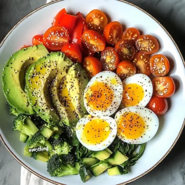 Everything-Seasoned Veggie & Egg Power Plate