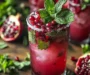 Festive Ruby Pomegranate Mint Mojito Mocktail