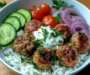 Fresh & Flavorful Greek-Style Meatball Bowl