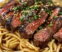 Garlic Butter Steak with Lightning Noodles Recipe