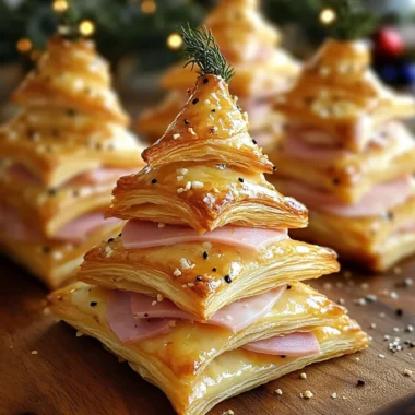 Golden Garlic-Butter Christmas Tree Puff Pastries