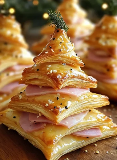 Golden Garlic-Butter Christmas Tree Puff Pastries
