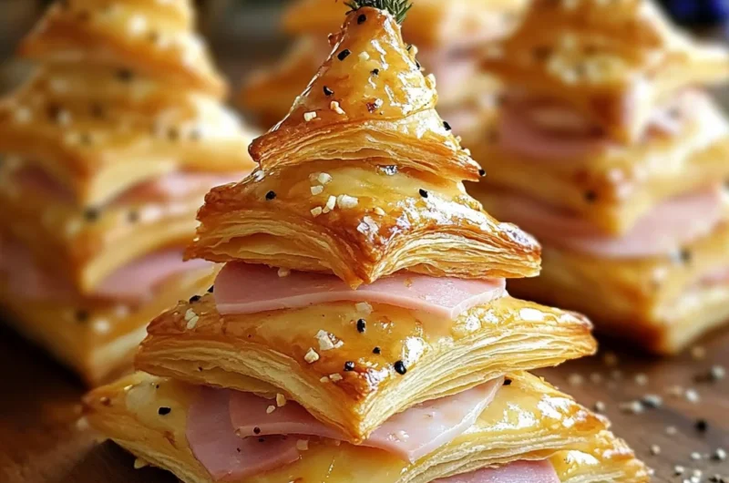 Golden Garlic-Butter Christmas Tree Puff Pastries