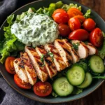 Grilled Chicken Salad with Tzatziki Sauce