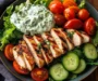 Grilled Chicken Salad with Tzatziki Sauce