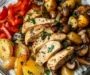 Herbed Chicken & Mushroom Meal Prep Bowl with Roasted Potatoes & Rice