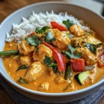 Insanely Creamy Coconut Chicken Curry with Rice & Veggies