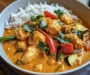 Insanely Creamy Coconut Chicken Curry with Rice & Veggies