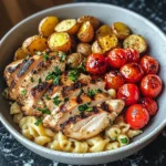 Insanely Tasty Grilled Chicken & Veggie Bowl with Creamy Pasta