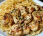 Lemon Garlic Butter Chicken Bites with Parmesan Linguine