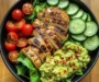 Loaded Chicken Guacamole Power Bowl with Fresh Veggies