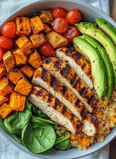 Loaded Grilled Chicken & Sweet Potato Power Bowl