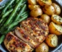 Next-Level Herb-Crusted Chicken with Garlic Potatoes & Green Beans