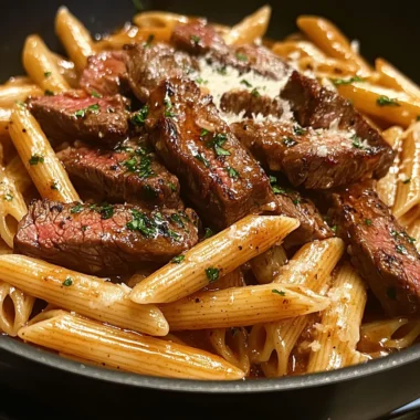 One-Pan Bold Honey BBQ Steak Penne