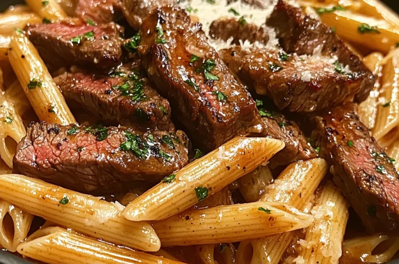 One-Pan Bold Honey BBQ Steak Penne