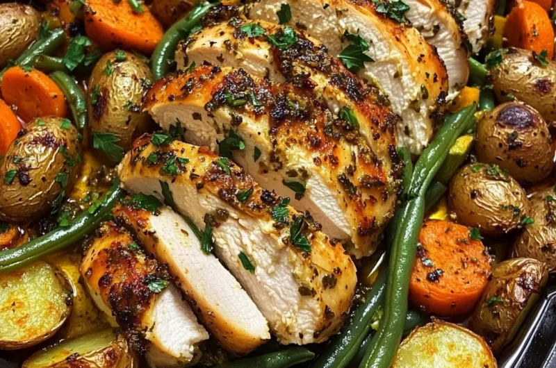 One-Pan Herb Roasted Chicken Breast with Veggies