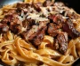 One-Pan Velvety Honey BBQ Steak Fettuccine