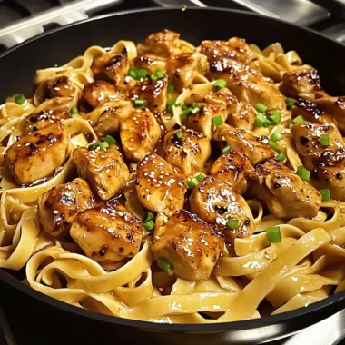 One-Pan Zesty Honey Garlic Chicken Fettuccine