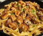 One-Pan Zesty Honey Garlic Chicken Fettuccine