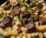 One-Pot Creamy Spicy Garlic Butter Steak & Pasta