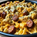 One-Pot Smoky Cheddar Ranch Chicken & Sausage Pasta
