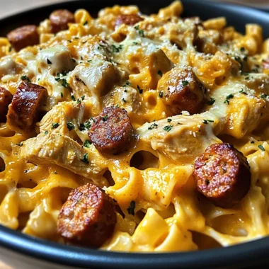 One-Pot Smoky Cheddar Ranch Chicken & Sausage Pasta