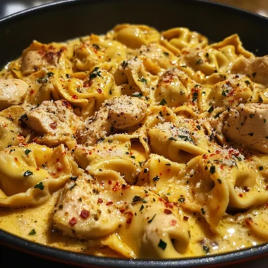 One-Pot Spicy Garlic Butter Chicken Tortellini