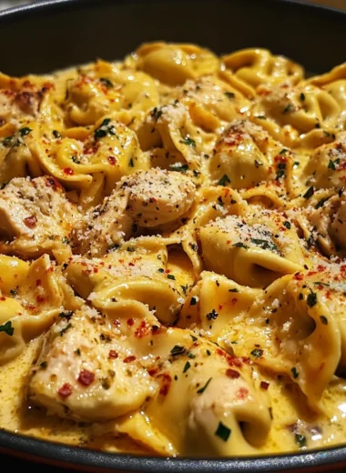 One-Pot Spicy Garlic Butter Chicken Tortellini