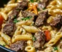 One-Skillet Creamy Cajun Garlic Steak Bites Pasta