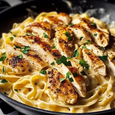 One-Skillet Spicy Cajun Chicken Alfredo
