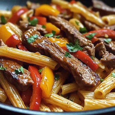 One-Skillet Spicy Honey Steak & Pasta