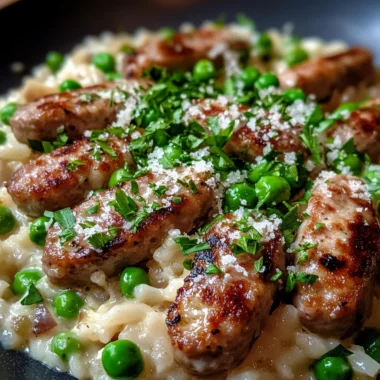 One Pan Creamy Honey Parmesan Sausage And Rice