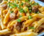 One Pan Creamy Tangy Ranch Buffalo Sausage Pasta