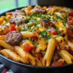One Pan Smoky Ranch BBQ Sausage Penne