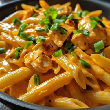 One Pot Creamy Bold Buffalo Ranch Chicken Pasta