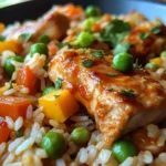 One Pot Sweet Heat Buffalo Chicken Rice