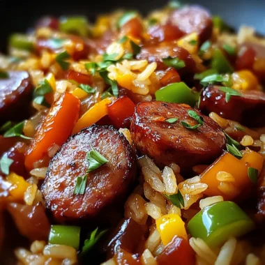 One Skillet Bold Honey BBQ Sausage Rice