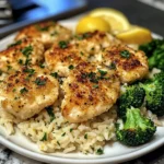 Savory Parmesan Chicken Bites with Garlic Rice and Broccoli