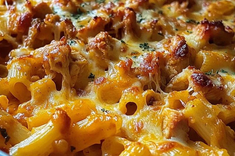 Smoky BBQ Chicken & Cheddar Pasta Bake