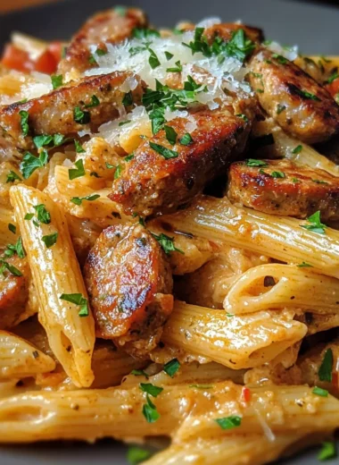 Spicy Cajun Sausage and Chicken Pasta