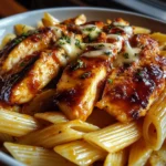 Sticky Honey BBQ Pepper Jack Chicken Pasta