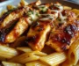 Sticky Honey BBQ Pepper Jack Chicken Pasta
