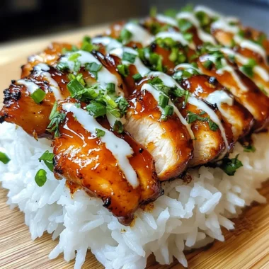Sticky Honey BBQ Ranch Chicken Rice