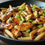 Sticky Honey Garlic Chicken Penne Skillet (Easy 30-Minute Dinner)