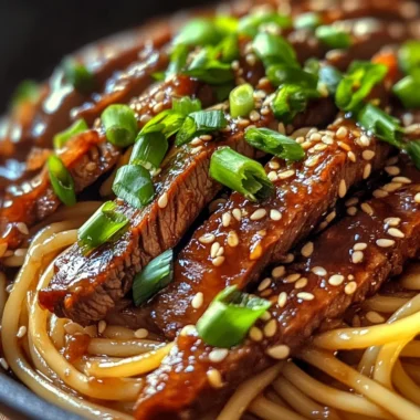 Sticky Sweet Honey Chili Steak Pasta Skillet