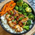 Sticky Teriyaki Chicken Power Bowl with Veggies & Rice
