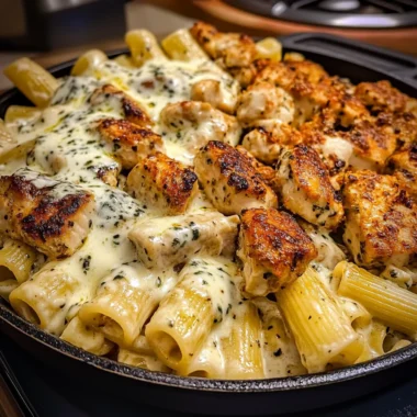 ThreeCheese Cajun Chicken Rigatoni in Garlic Cream Sauce