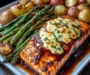 Ultimate BBQ Glazed Salmon with Cheesy Asparagus & Roasted Baby Potatoes